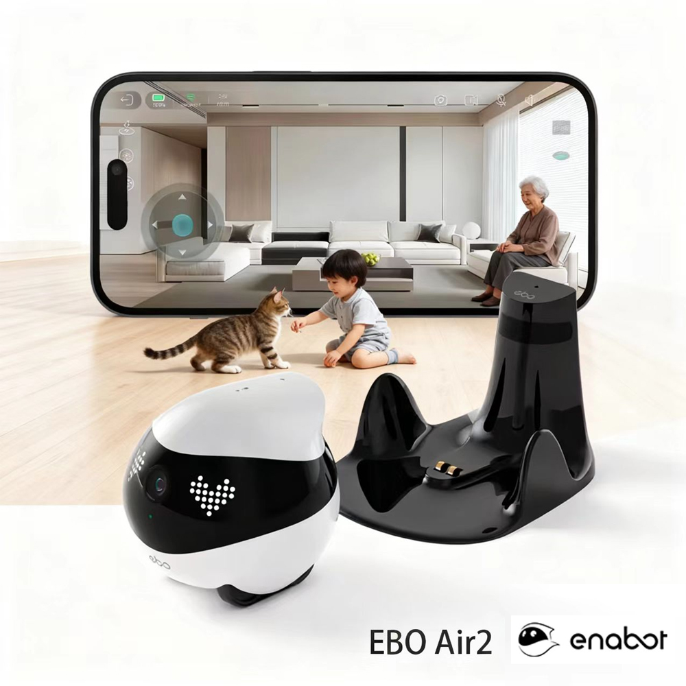 Home Security Robots - หุ่นยนต์เอนนาบอท EBO AIR 2 หุ่นยนต์รักษาความปลอดภัยภายในบ้าน กล้องวงจรปิดสำหรับสัตว์เลี้ยง