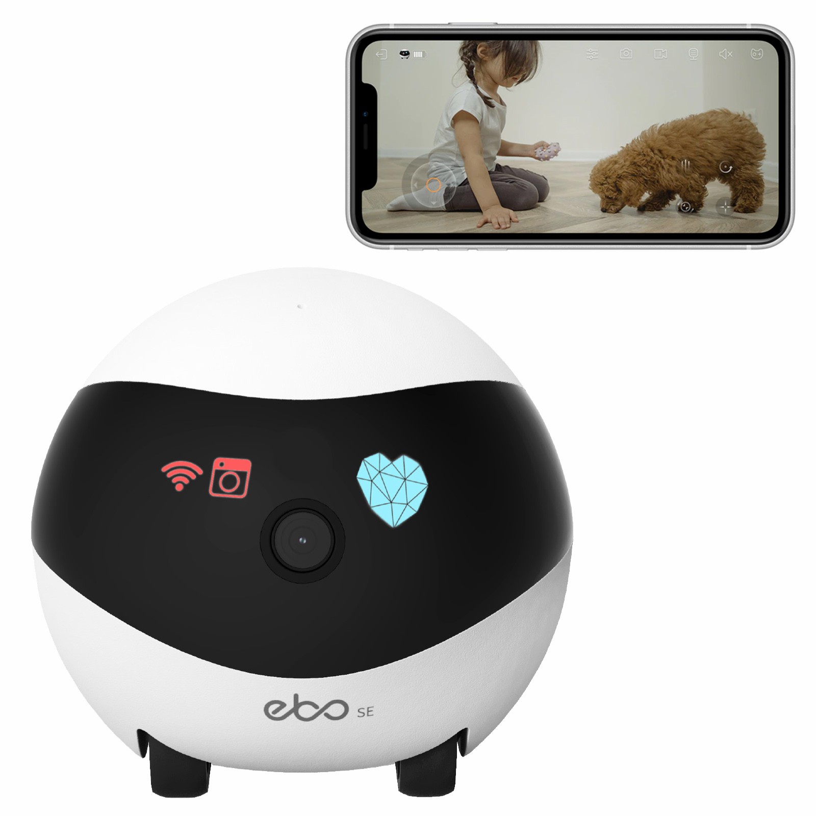 Home Security Robots - หุ่นยนต์อัจฉริยะ EBO SE สำหรับบ้าน พร้อมกล้องวงจรปิด 1080P