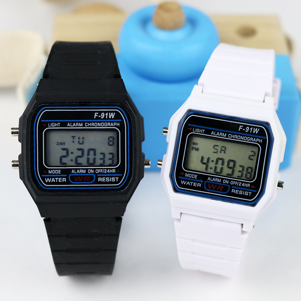 Home Security Electronics - กีฬาดิจิตอลนาฬิกาเด็กซิลิโคนสาวนาฬิกาอิเล็กทรอนิกส์ Chronograph นาฬิกาปลุกน่ารักนักเรียน LED นาฬิกา Montre