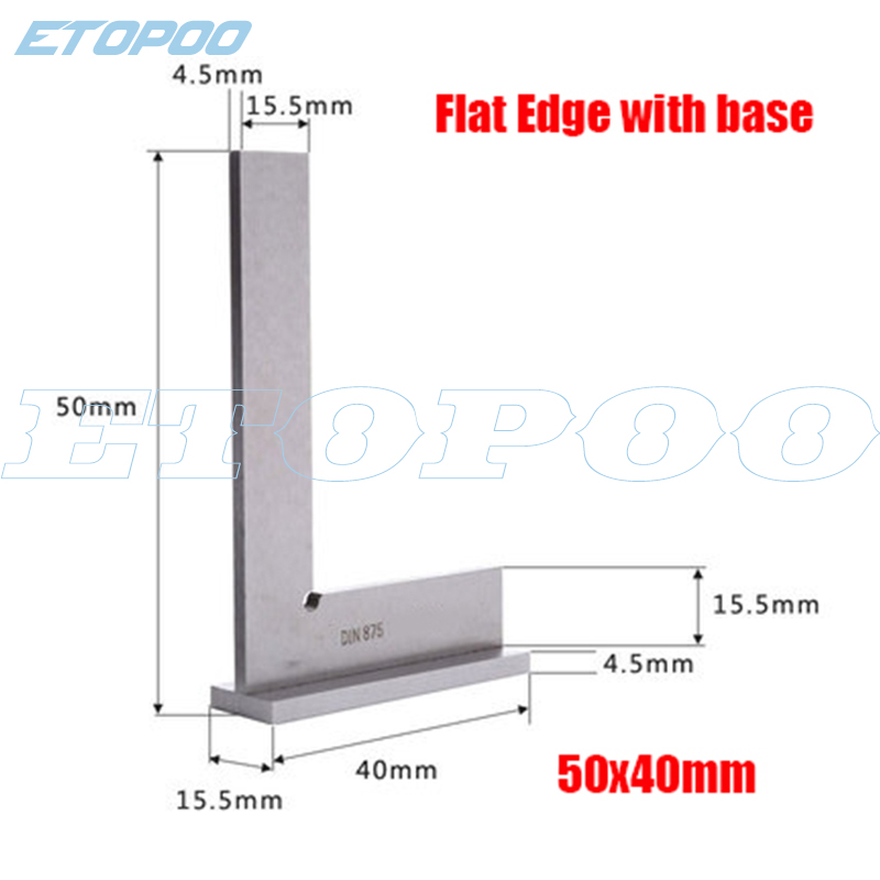 Home Security Measures - เครื่องมือวัด ETOPOO มาตรฐาน DIN875/2 พร้อมตัวหยุดเหล็กกล้าไร้สนิม ไม้บรรทัดมุมฉาก