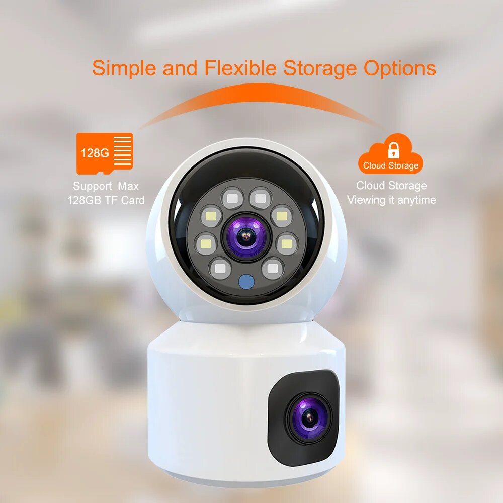 Home Security Robots - กล้องวงจรปิดแบบ PTZ ความละเอียด 6MP HD WiFi