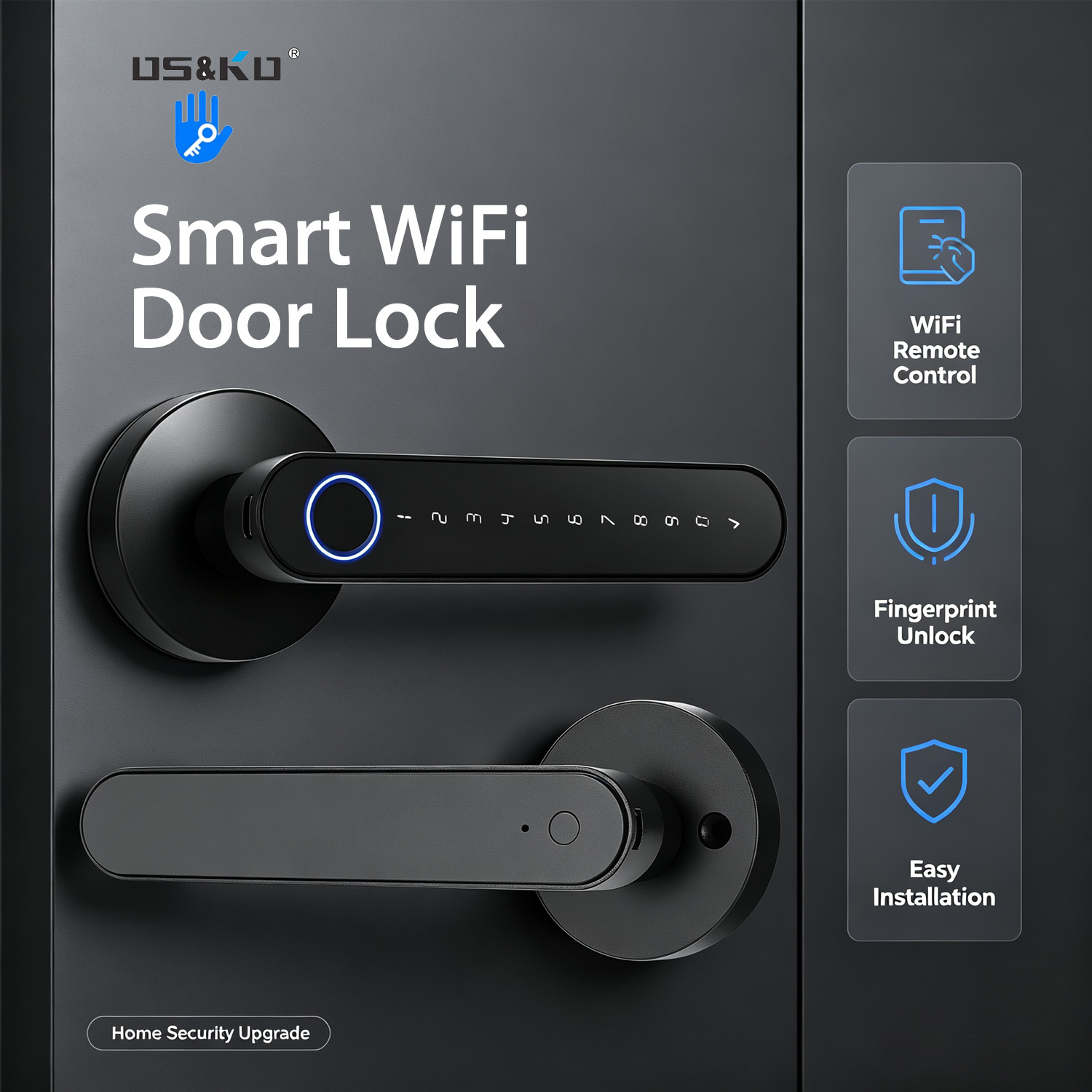 Home Security Officer - TTLock สมาร์ทล็อคประตูดิจิตอล, 5 วิธีการเข้าแบบไม่ใช้กุญแจ: ลายนิ้วมือ, รหัสผ่านเสมือนป้องกันการแอบดู,