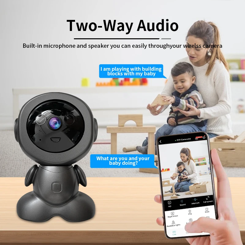 กล้องวงจรปิดไร้สาย 8MP แบบหมุน - Home Security Robots บทวิจารณ์และราคา