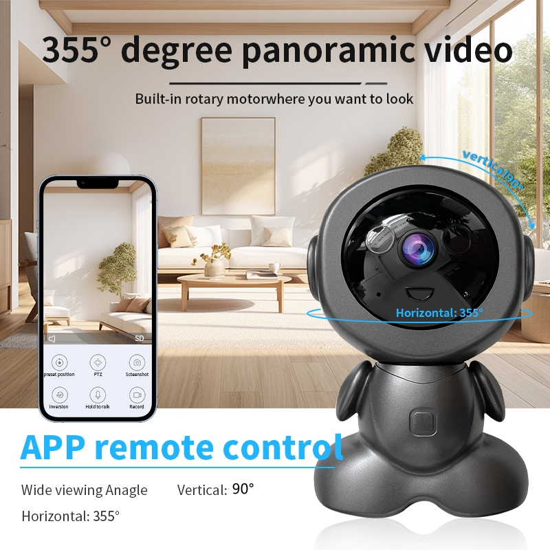 กล้องวงจรปิดไร้สาย 8MP แบบหมุน - Home Security Robots บทวิจารณ์และราคา