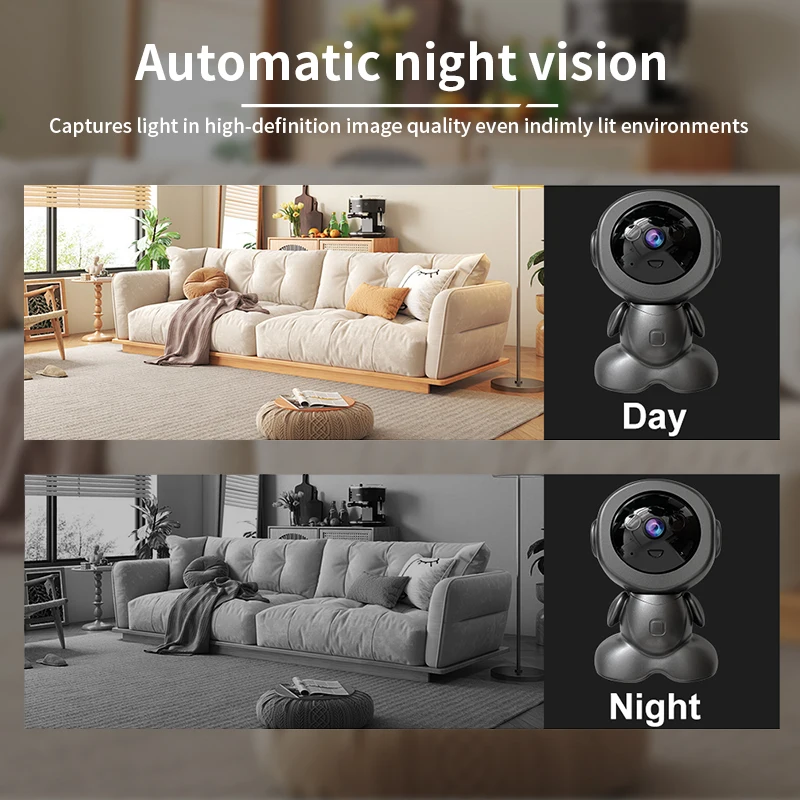 กล้องวงจรปิดไร้สาย 8MP แบบหมุน - Home Security Robots บทวิจารณ์และราคา