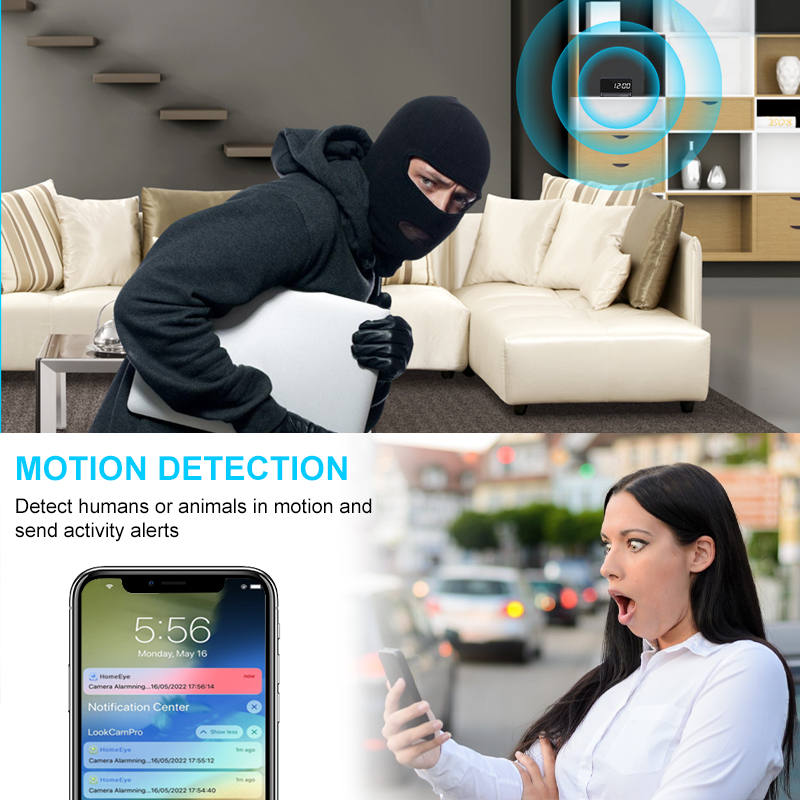 กล้องดิจิตอล1080P WiFi กล้องดิ - Hidden Camera Clock บทวิจารณ์และราคา