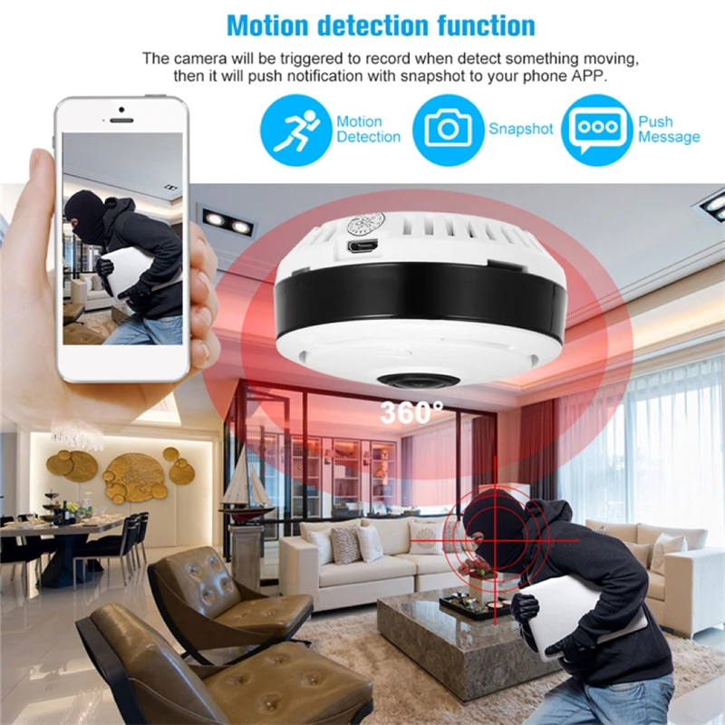 V380โปร WiFi กล้องพาโนราม่า108 - Hidden Camera Clock บทวิจารณ์และราคา