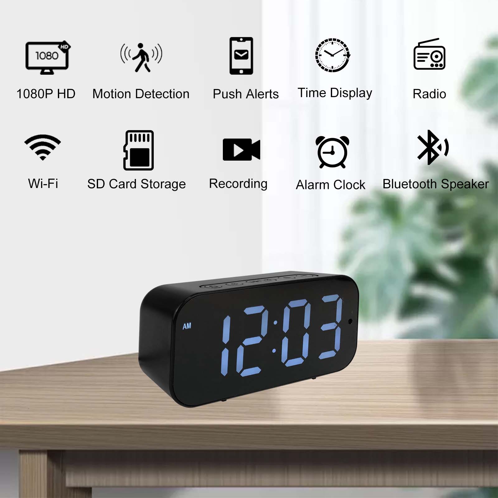 กล้องนาฬิกา Wi-Fi พร้อม 1080P  - Hidden Camera Clock บทวิจารณ์และราคา