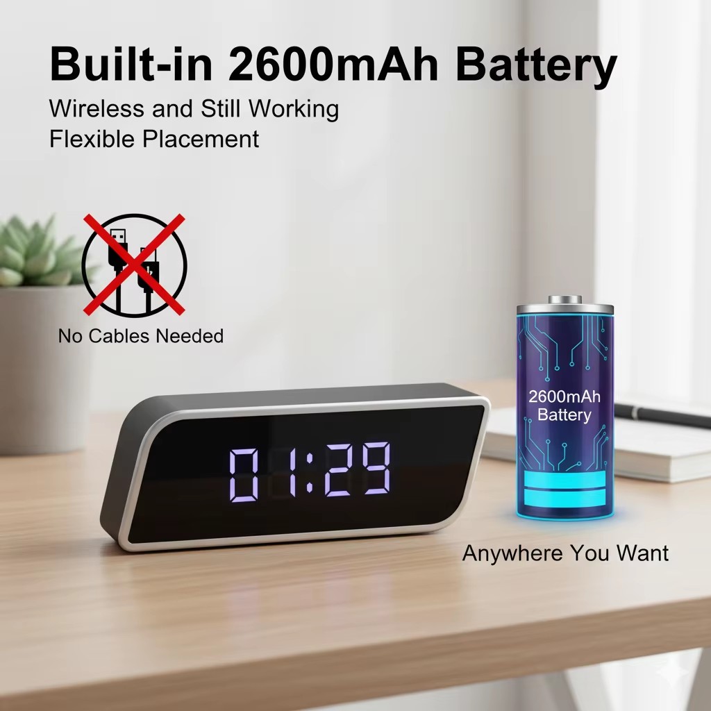 กล้องนาฬิกาดิจิตอล 1080P FHD ก - Hidden Camera Clock บทวิจารณ์และราคา