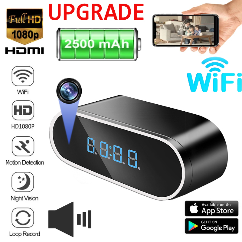 อัพเกรด 2500mAh 1080P มินิกล้อ - Hidden Camera Clock บทวิจารณ์และราคา