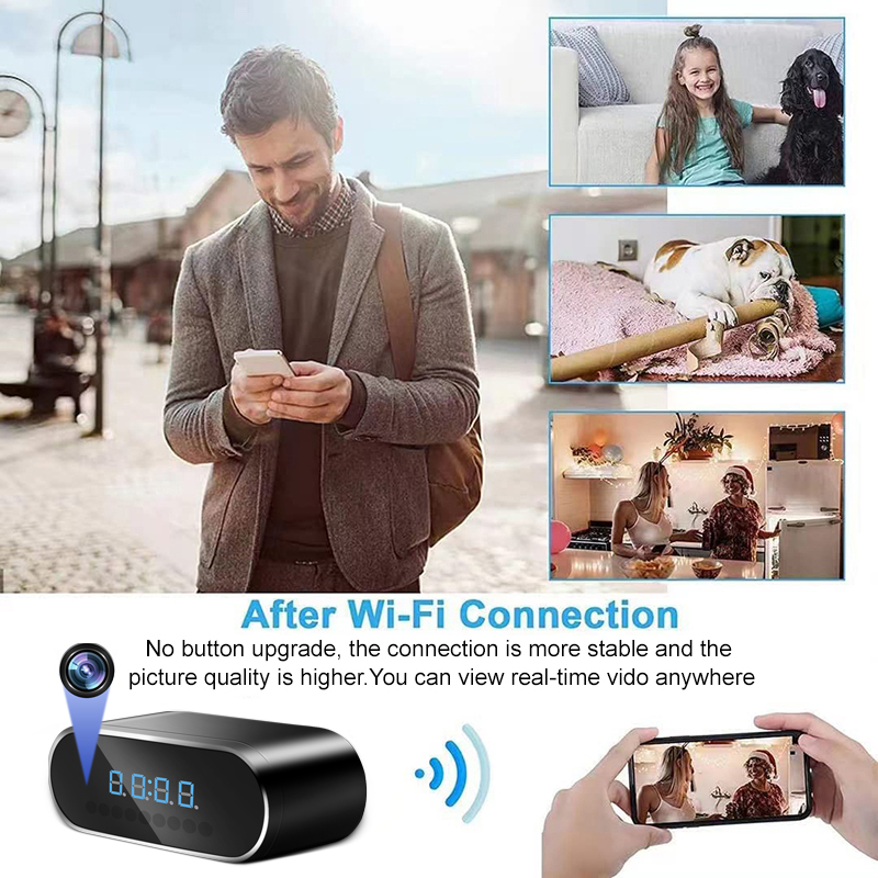 อัพเกรด 2500mAh 1080P มินิกล้อ - Hidden Camera Clock บทวิจารณ์และราคา
