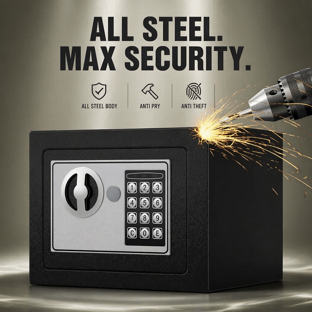 ตู้เซฟเหล็กดิจิตอลพร้อมแป้นกดอ - Home Security Officer บทวิจารณ์และราคา