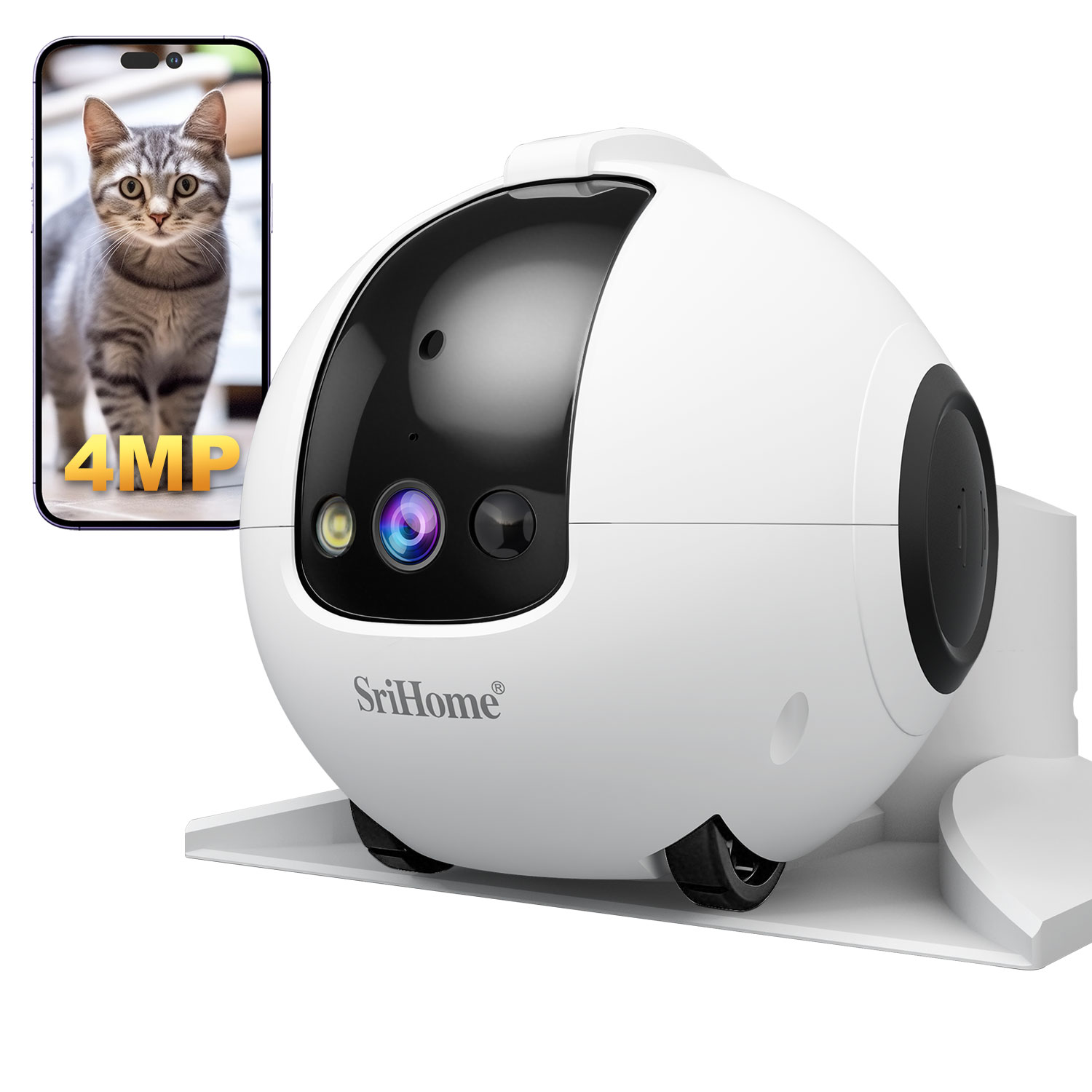 กล้องวงจรปิดไร้สาย 4MP Srihome - Home Security Robots บทวิจารณ์และราคา