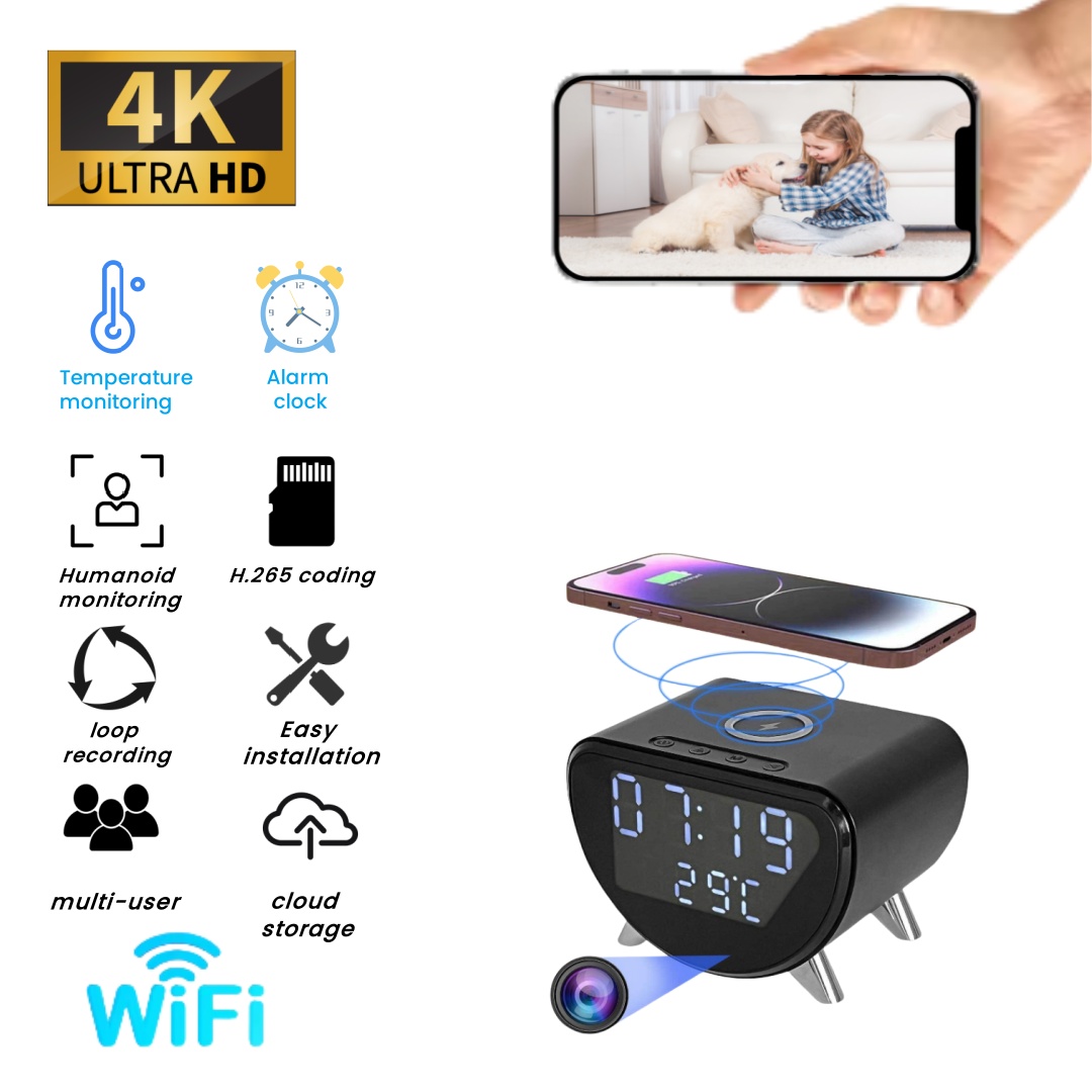 กล้องนาฬิกาปลุกชาร์จไร้สาย - ก - Hidden Camera Clock บทวิจารณ์และราคา
